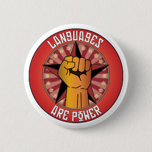 Badge Rond 5 Cm Les langues sont puissance