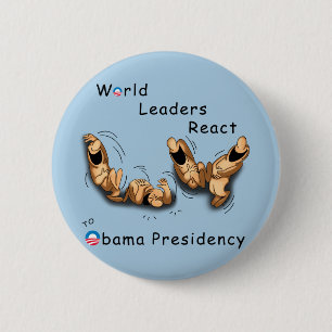 Badge Rond 5 Cm Les leaders mondiaux réagissent (Obama)