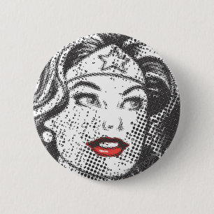 Badge Rond 5 Cm Les lèvres rouges de Wonder