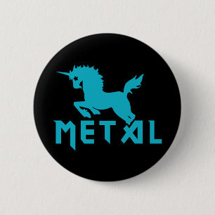 Badge Rond 5 Cm Les licornes sont métalliques