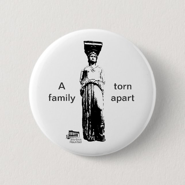 Badge Rond 5 Cm Les marbres ont réuni le bouton de cariatide (Devant)
