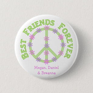 Badge Rond 5 Cm Les meilleurs amis personnalisés se boutonnent