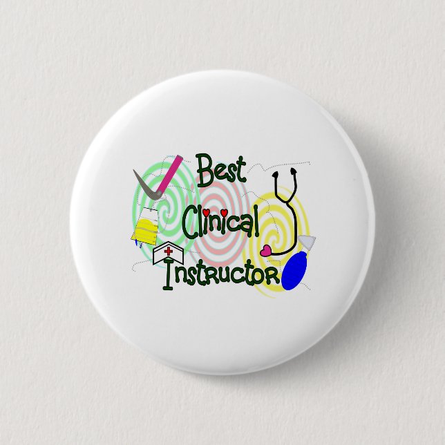 Badge Rond 5 Cm Les meilleurs cadeaux cliniques de soins (Devant)