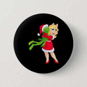 Badge Rond 5 Cm Les Muppets Kermit Miss Ggy Noël