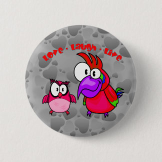 Badge Rond 5 Cm Les oiseaux de bande dessinée de vecteur avec le