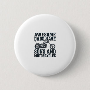 Badge Rond 5 Cm Les papas géniaux ont des fils et des motos Design