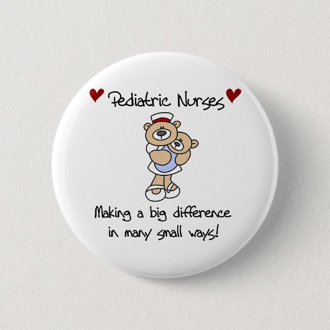 Badge Rond 5 Cm Les pédiatres d'ours font une différence (Devant)