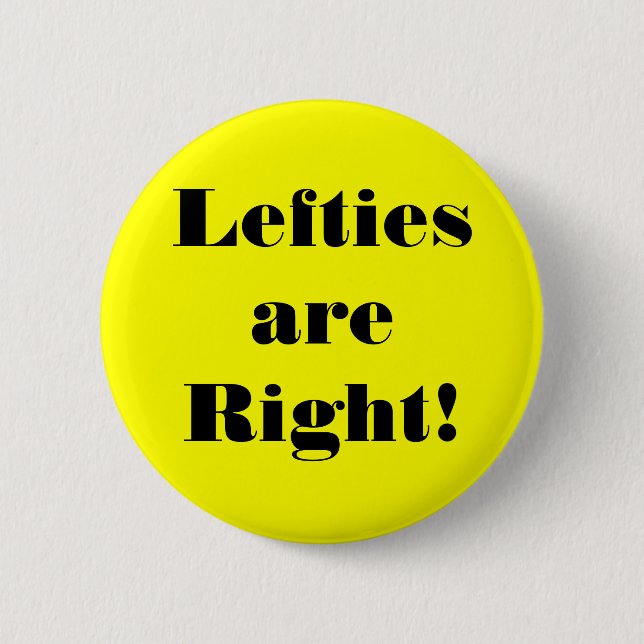 Badge Rond 5 Cm Les personnes gauchères ont des droits aussi ! (Devant)