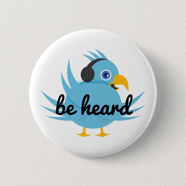 Badge Rond 5 Cm Les piaulements de Vo soient bouton entendu (Devant)