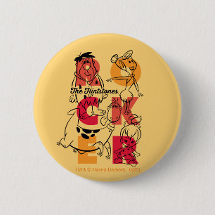 Badge Rond 5 Cm Les Pierrafeu   ROCKER