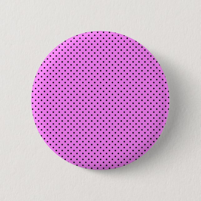 Badge Rond 5 Cm Les points rose et noir Bubblegum parfaitement équ (Devant)