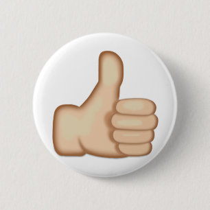 Badge Rond 5 Cm Les pouces lèvent le signe Emoji