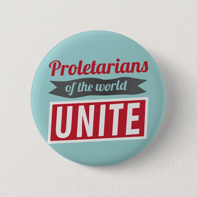 Badge Rond 5 Cm Les prolétaires du monde UNISSENT (Devant)