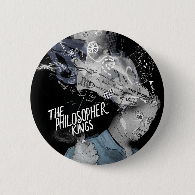 Badge Rond 5 Cm Les Rois Button de philosophe (Devant)