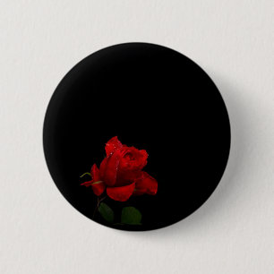 Badge Rond 5 Cm Les roses sont rouges