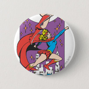 Badge Rond 5 Cm Les superhéroïnes en action