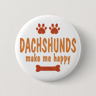 Badge Rond 5 Cm Les teckels me rendent heureux