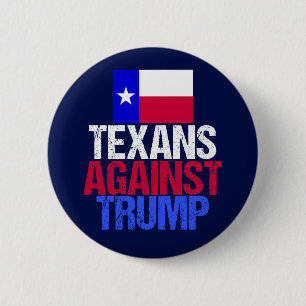 Badge Rond 5 Cm Les Texans contre Trump