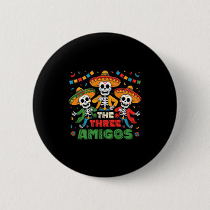 Badge Rond 5 Cm Les trois amis mexicain cinco de mayo premium