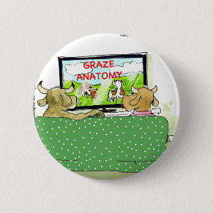 Badge Rond 5 Cm Les Vaches Divertissantes Drôle