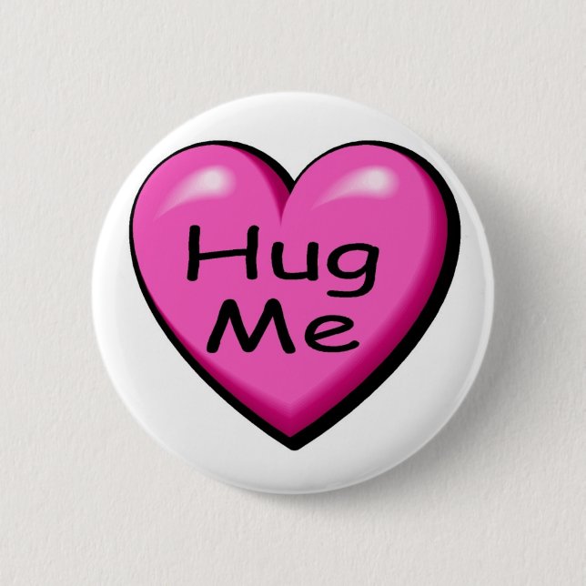 Badge Rond 5 Cm Les Valentines m'étreignent coeur (Devant)