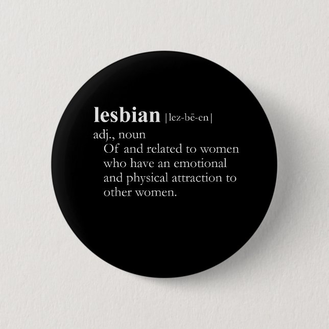 Badge Rond 5 Cm LESBIEN (définition) (Devant)