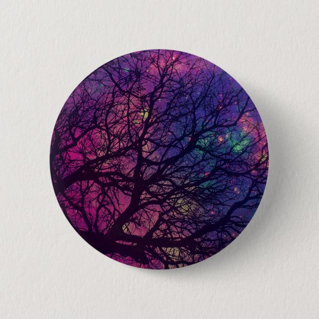 Badge Rond 5 Cm L'espace de l'arbre X (Devant)