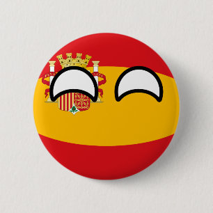 Badge Rond 5 Cm L'Espagne Geeky tendante drôle Countryball