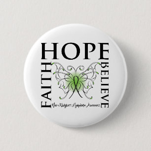 Badge Rond 5 Cm L'espoir croient la foi - lymphome non Hodgkinien