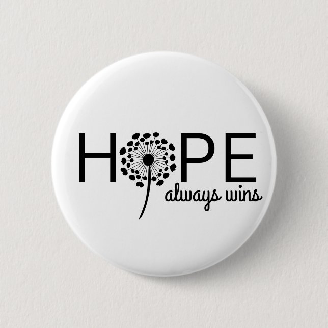 Badge Rond 5 Cm L'espoir gagne toujours (Devant)