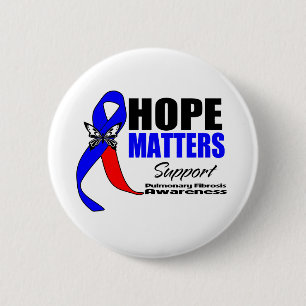 Badge Rond 5 Cm L'espoir importe fibrose pulmonaire