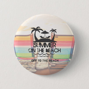 Badge Rond 5 Cm L'été sur la plage Personnalisé