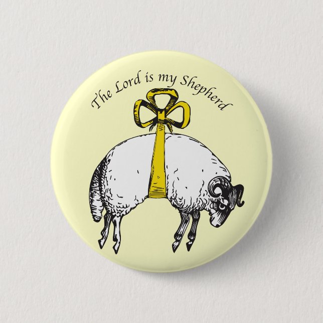 Badge Rond 5 Cm L'Éternel est mon berger Psaume 23 (Devant)