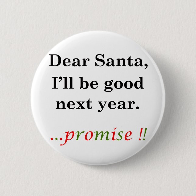 Badge Rond 5 Cm Lettre à Père Noël (Devant)