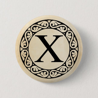 Badge Rond 5 Cm LETTRE AlphabET GRECQUE CHI