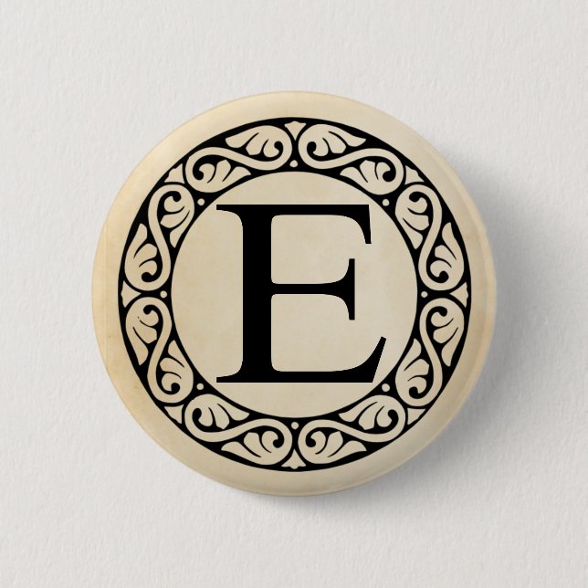 Badge Rond 5 Cm LETTRE AlphabET GRECQUE EPsilon (Devant)