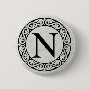 Badge Rond 5 Cm LETTRE AlphabET GRECQUE NU