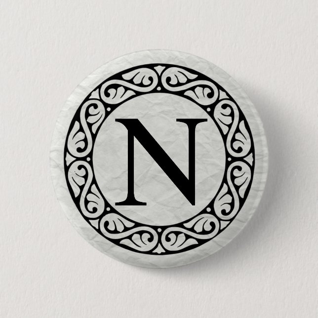 Badge Rond 5 Cm LETTRE AlphabET GRECQUE NU (Devant)