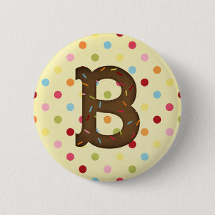 Badge Rond 5 Cm Lettre B