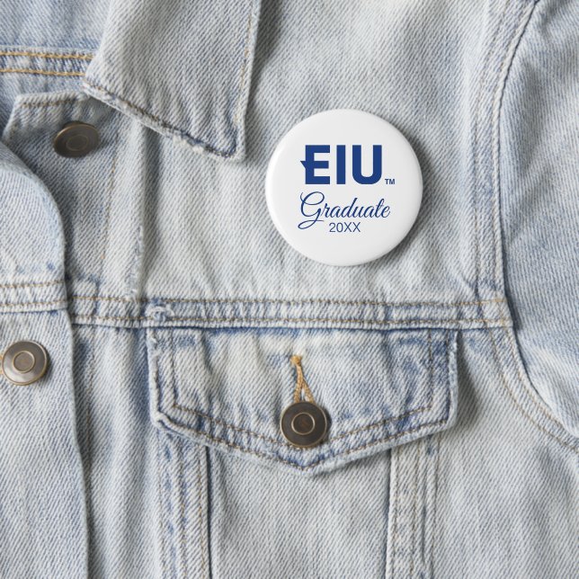 Badge Rond 5 Cm LETTRE bloc EIU (En situation)
