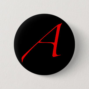 Badge Rond 5 Cm lettre d'écarlate