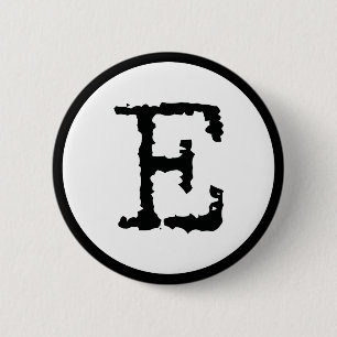 Badge Rond 5 Cm Lettre E