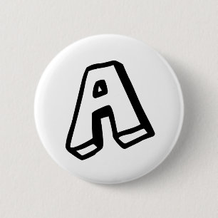 Badge Rond 5 Cm Lettre I
