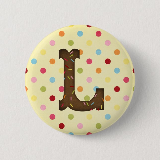 Badge Rond 5 Cm Lettre L (Devant)
