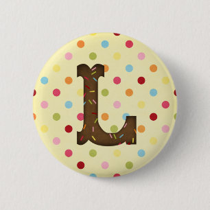 Badge Rond 5 Cm Lettre L