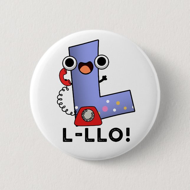BADGE ROND 5 CM LETTRE L LLOLO DANOINE L PUN (Devant)