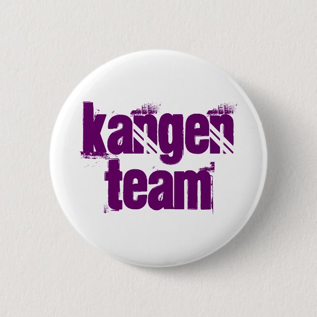 Badge Rond 5 Cm Lettres de pourpre de bouton d'équipe de Kangen (Devant)
