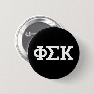 Badge Rond 5 Cm Lettres Phi Sigma Kappa
