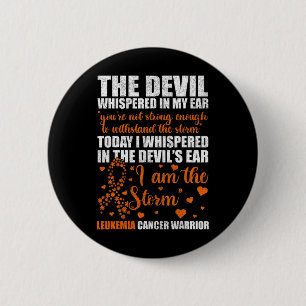 Badge Rond 5 Cm Leucémie Cancer Warrier