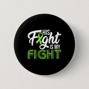 Badge Rond 5 Cm Leucémie Conscience Son combat est mon soutien de